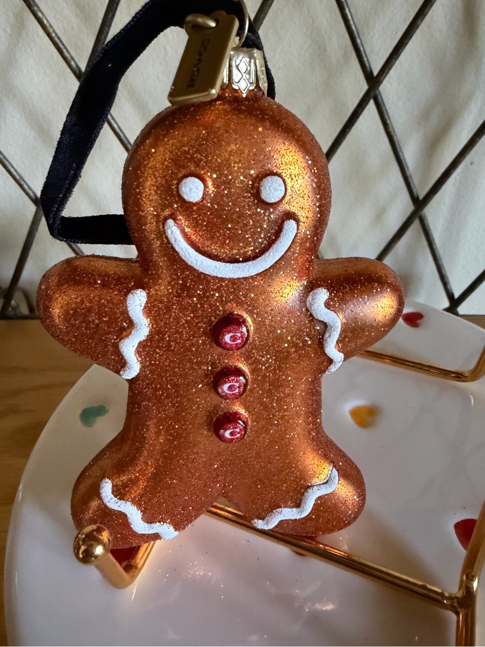 Coach “Gingerbread Man”Ornament